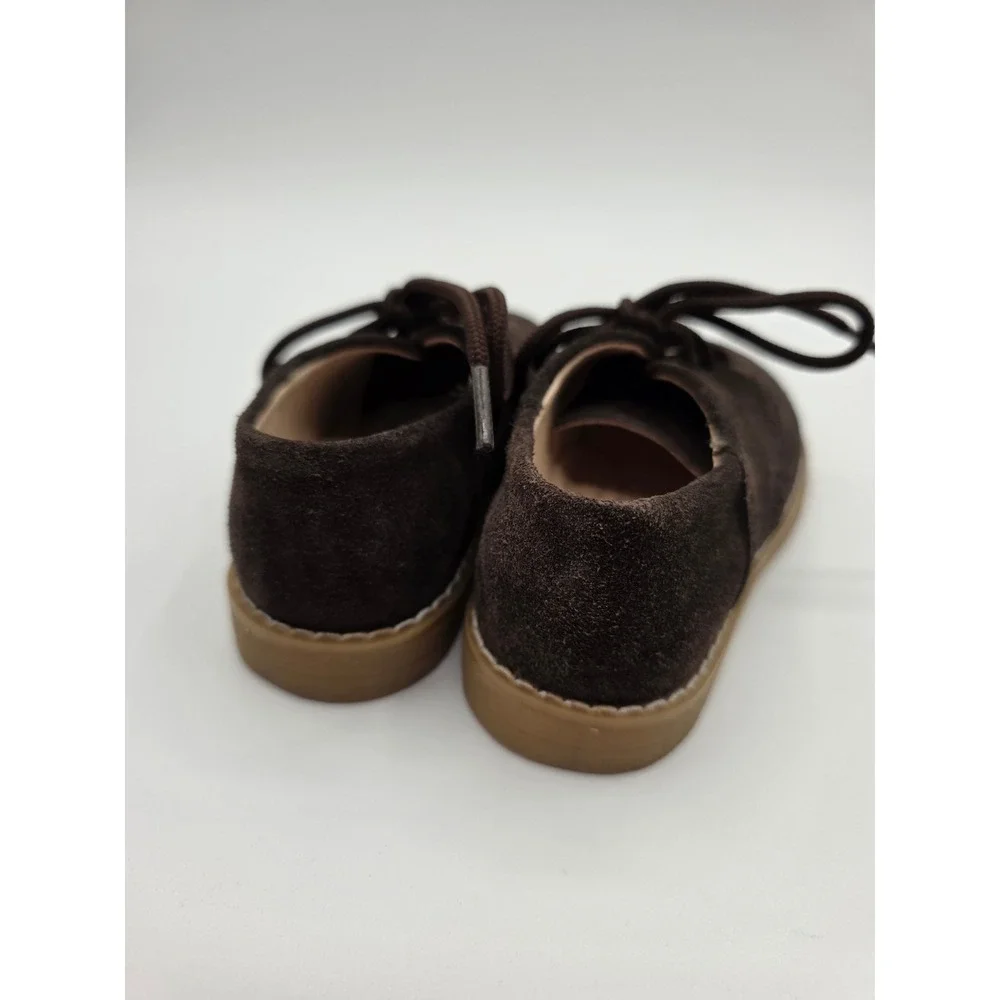 Baby Gap Toddler Brown Suede Oxford Brogue Dress Shoes Size 6 Boys
